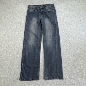 Mott & Grand Straight Leg Jeans Mens‎ 30x29 Stretch Denim Nice Fade VTG Look